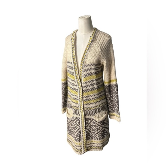 FREE PEOPLE - Annabelle Yarn  Oversized Wool Blend Cardigan Knit M - Picture 5 of 9